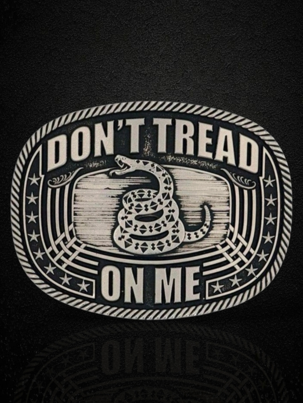 Montana‎ Silversmiths Don't Tread On Me Roped Gadsden Belt Buckle Retail $45 NEW
